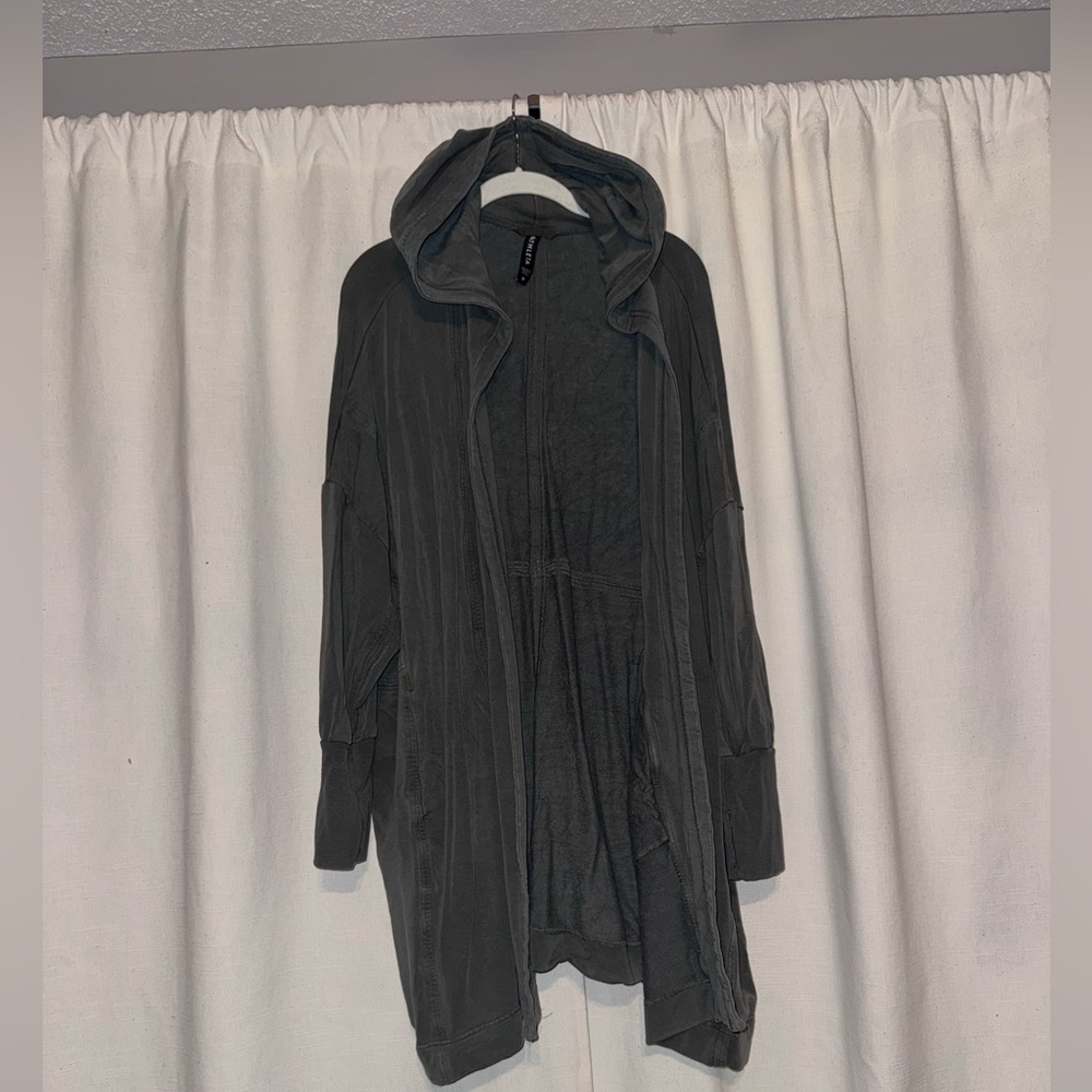 Athleta Charcoal Hooded Longline